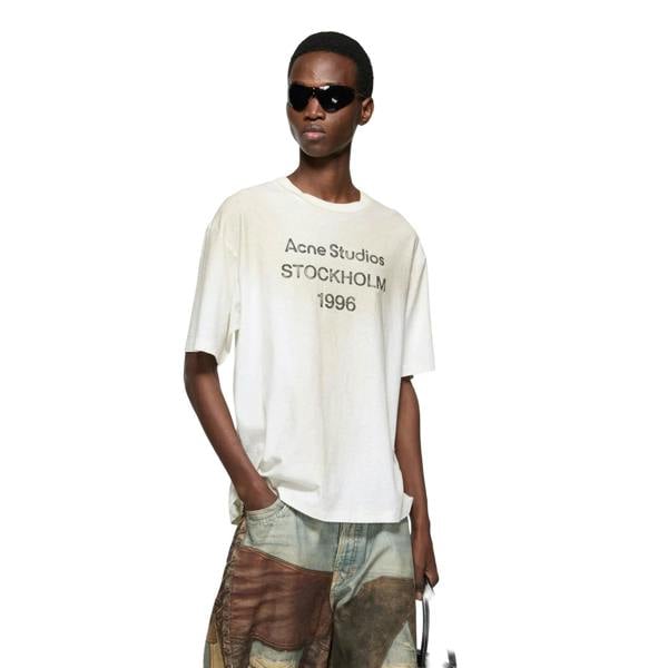 Acne Studios Logo T-Shirt   in  White