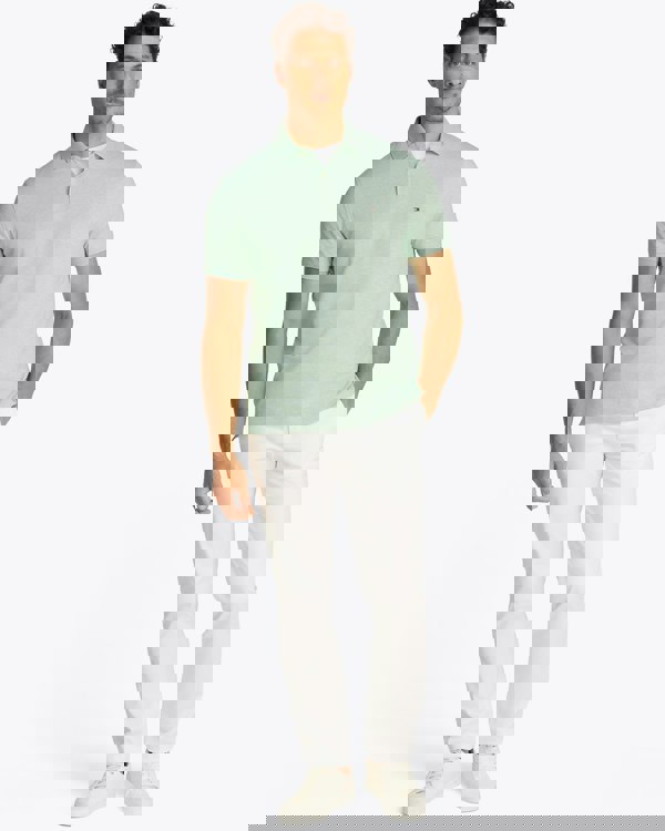 Tommy Hilfiger 1985 Regular Fit Mens Polo - Mint Gel Heather