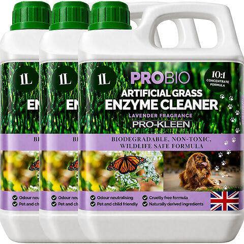 ProKleen Pro-Kleen ProBio Artificial Grass Cleaner Probiotic Based Deodoriser Odour Eliminator Lavender 3L