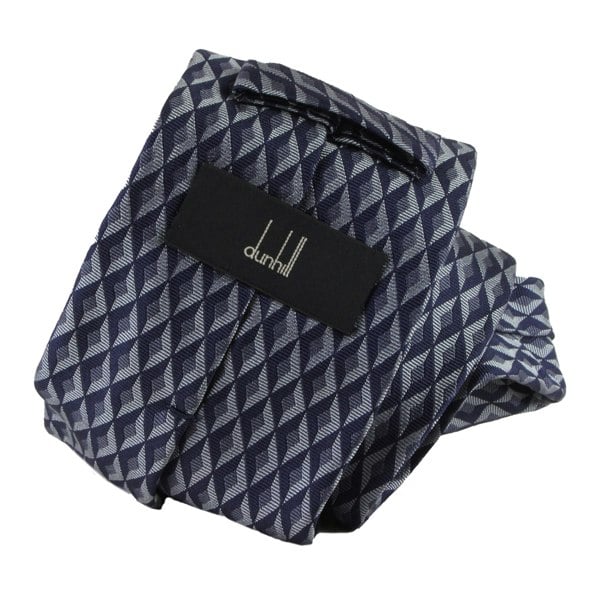 Dunhill luxurious woven silk tie in an Engine Turn pattern