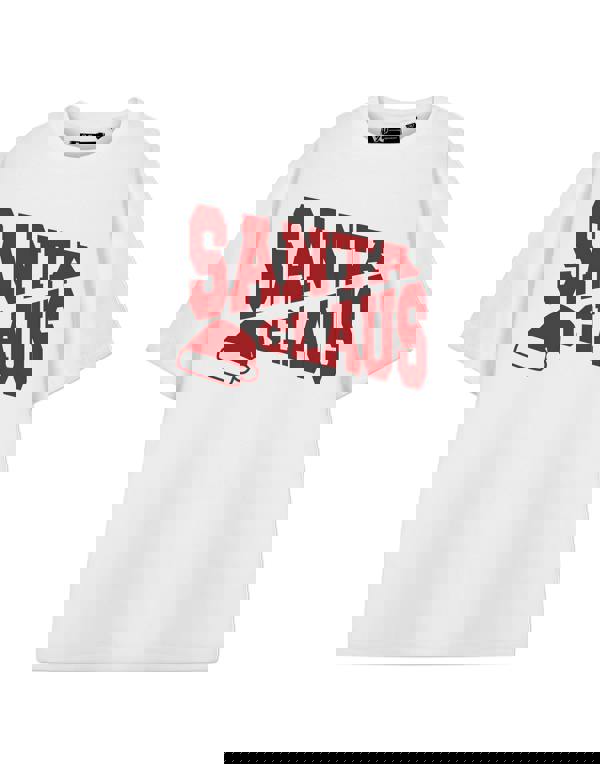 Show Me The Merch Unisex White Santa Claus Short Sleeved T-Shirt