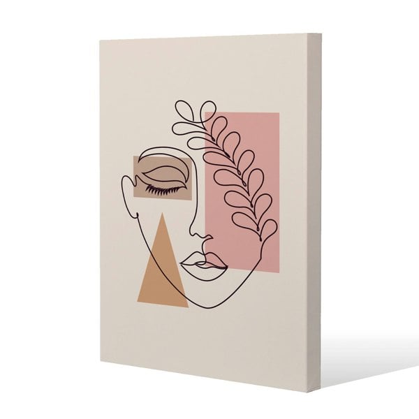Benjamin Tate Design minimal line drawing of womans face (Canvas Print)