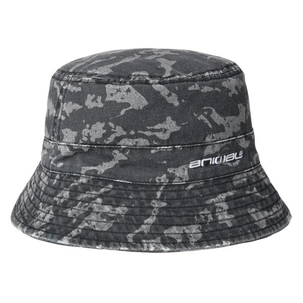 Animal Miles Camo Bucket Hat - Black - 