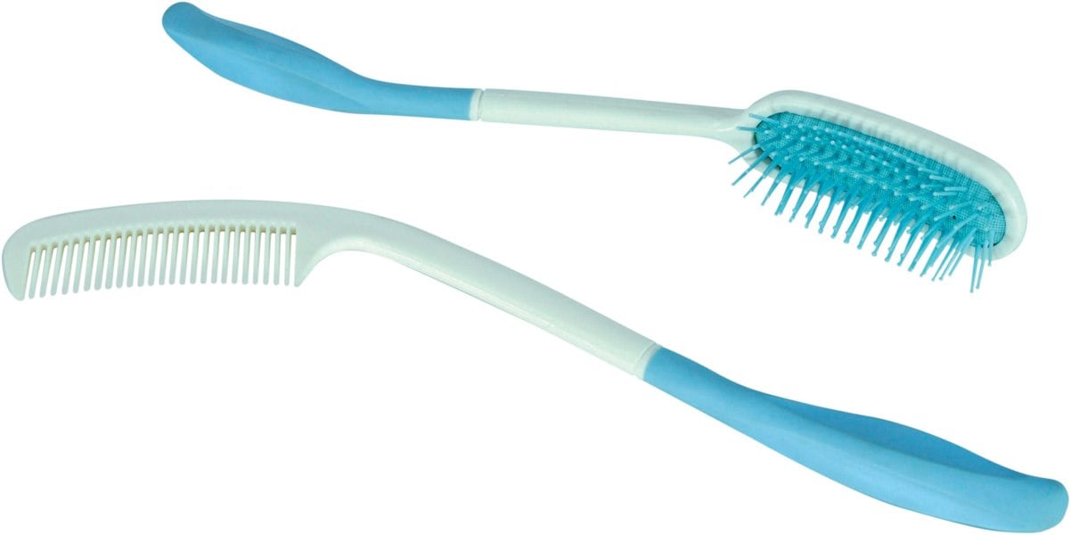 Aidapt Long-Handled Brush And Comb Set