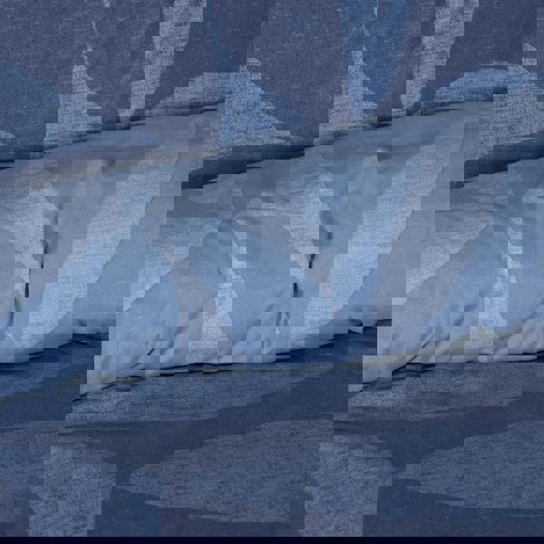 Smart Living Cutout Textured Geo Duvet Cover With Pillowcases - Blue