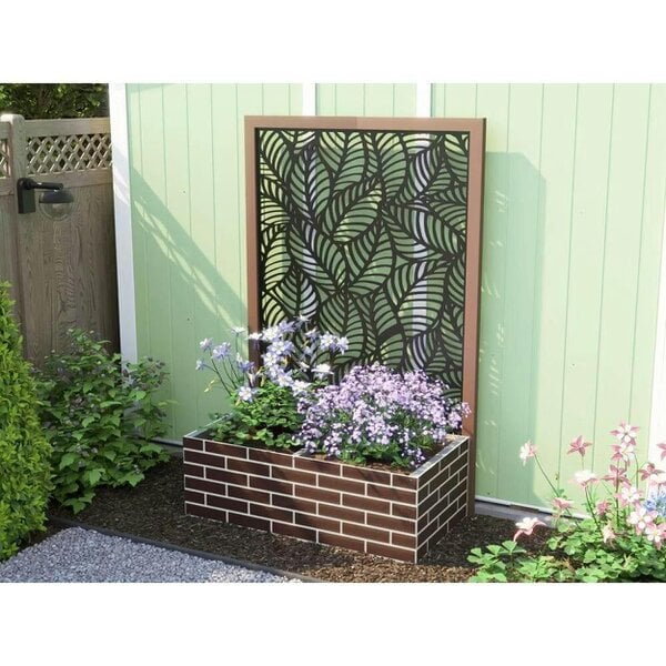 Dunster House Brick Effect Garden Bed Planter with Screen 1200mm x 600mm x 400mm