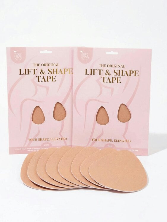 Perky Pear Original Lift & Shape Tape-Double Pack Savings Bundle-BEIGE (4 PAIRS)