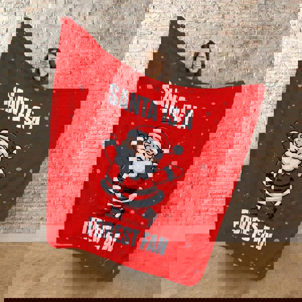 BritishmadeGifts Santa is a Forest Football Fan - Luxury Fleece Blanket 150cm X 150cm