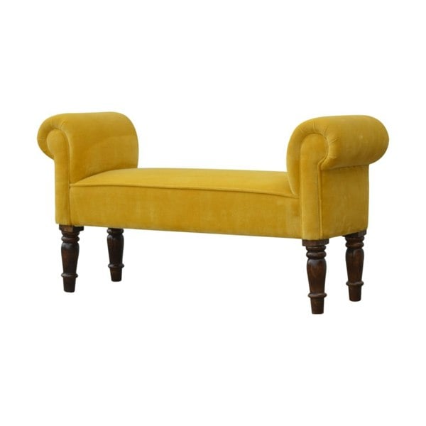 Artisan Furniture Mustard Velvet Bench