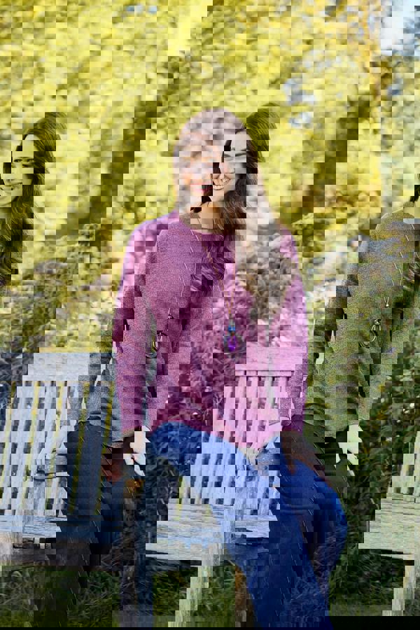 Batwing Top with Necklace