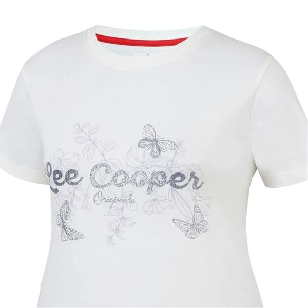 Lee Cooper Womens/Ladies Classic Flowers T-Shirt - Cream - 
