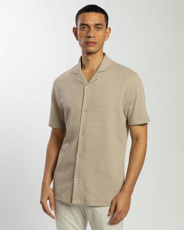 Steel & Jelly Dotted Jacquard Short Sleeve Shirt