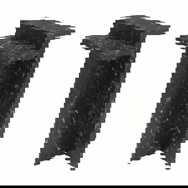 Dorel Home Brielle Accent Table Black Faux Marble