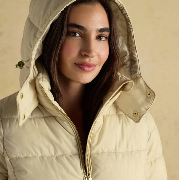 Joules HADLOW Womens Padded Short Coat Neutral