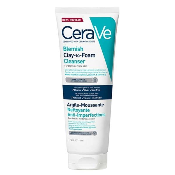 CeraVe Blemish Clay-to-Foam Cleanser 118 ml