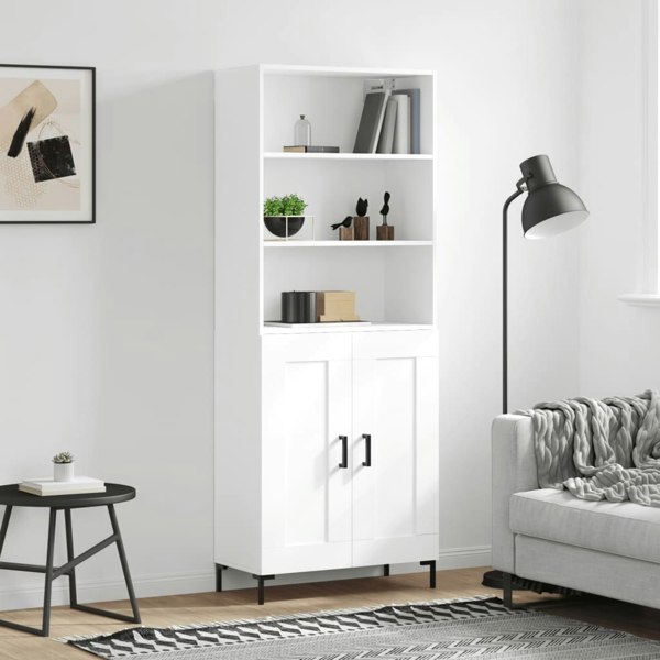 Berkfield Highboard White 69.5x34x180 cm Engineered Wood