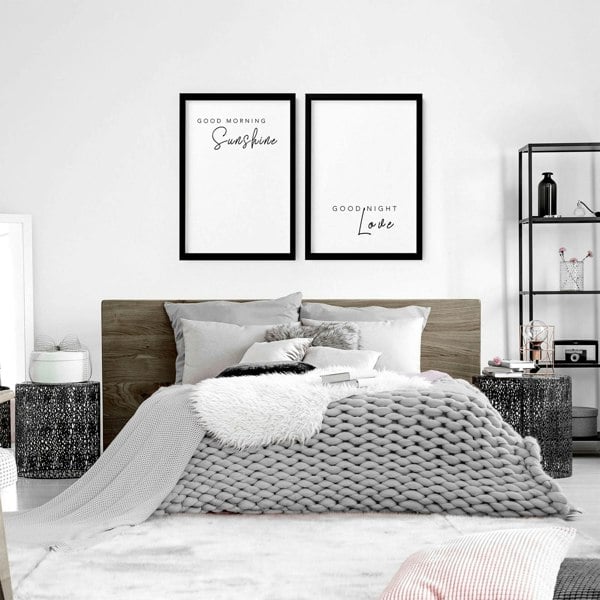 First anniversary gifts | set of 2 bedroom wall prints