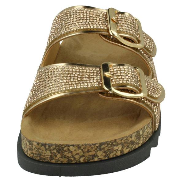 Spot On Ladies Spot On Wide Fit Slider Sandals F12009