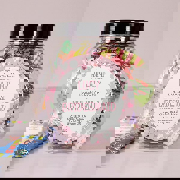 Personalised Memento Company Personalised Bridesmaid Sweet Jar