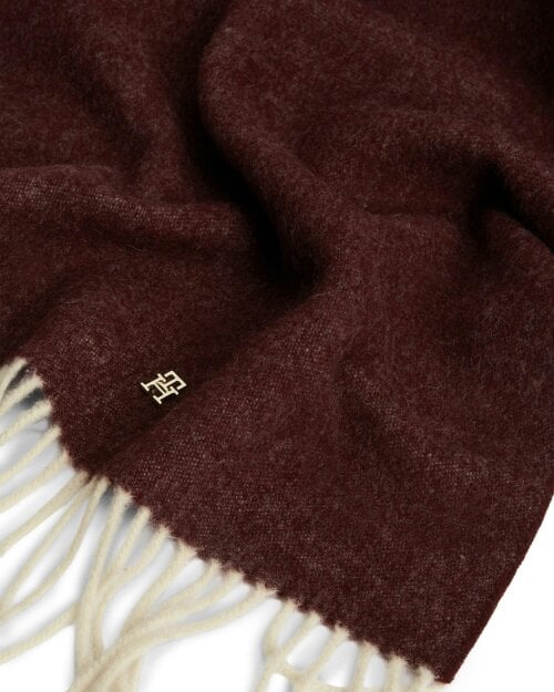 Tommy Hilfiger TH Elevated Chic Womens Woven Scarf - Deep Burgundy
