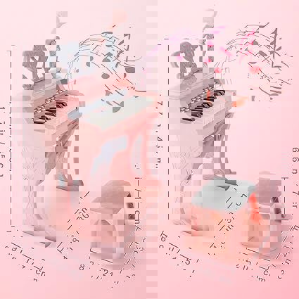 deAO Toys Piano Toy 25 Keys Music Toy Instruments with Microphone Piano Keyboard Toy for Kids Kids Piano Toys