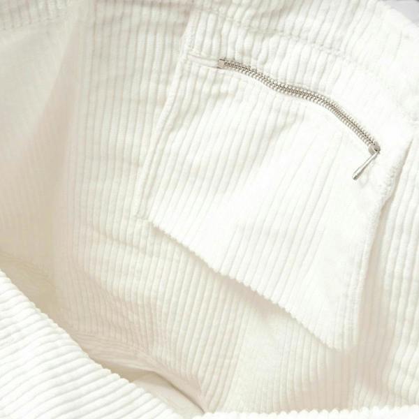 Gallery Dept. Logo-Print Cotton-Corduroy Tote Bag White