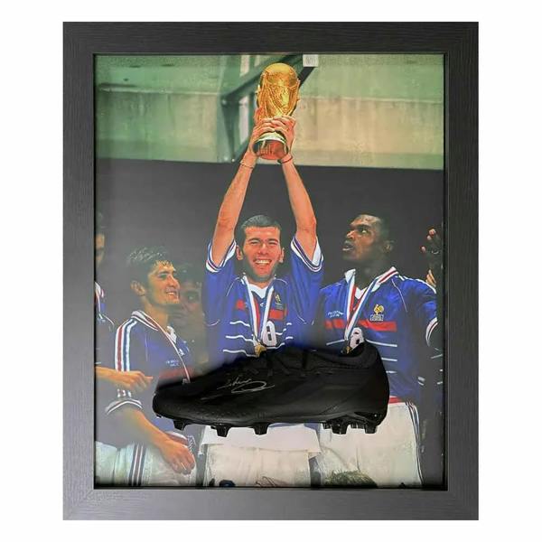 Unbranded Framed Zinedine Zidane France signed Adidas football boot