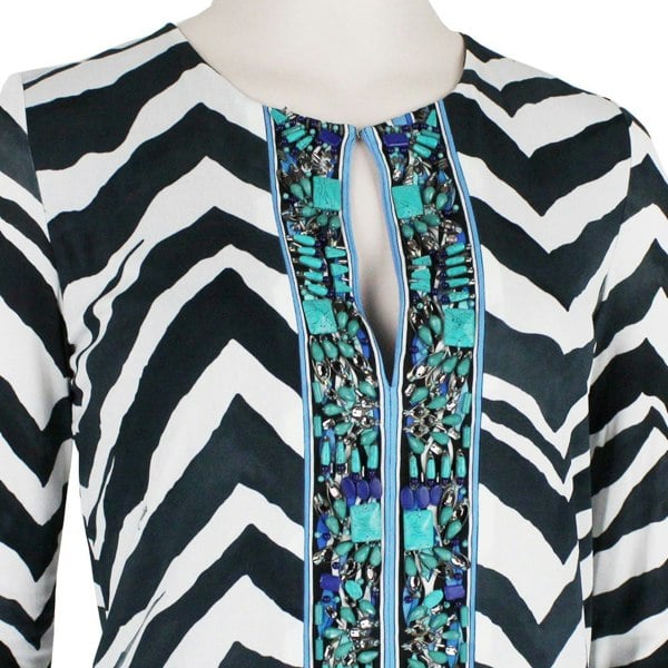 Emilio Pucci luxurious full length dresss in a zebra and signature Emilio Pucci pattern