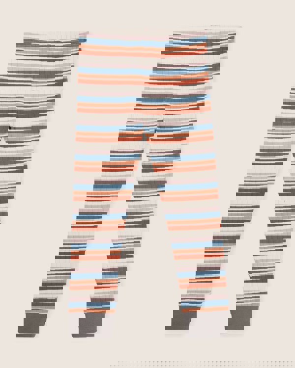 organic cotton Multicolour Retro Stripe Print Leggings - Image 6