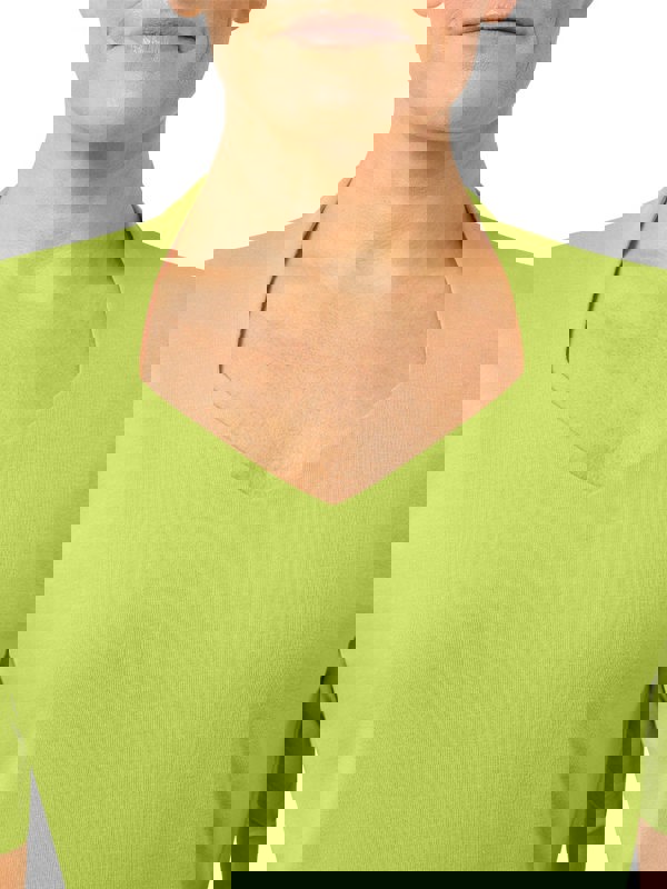 PennyPlain High Back Sweetheart Neck Top - Kiwi