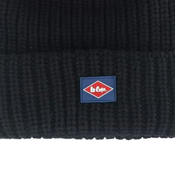 Lee Cooper Chunky Knit Beanie - Black - 