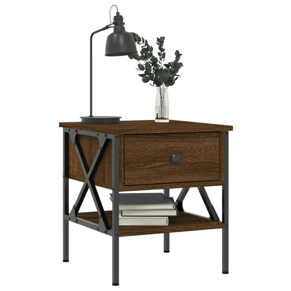Berkfield Bedside Tables 2 pcs Brown Oak 40x42x45 cm Engineered Wood