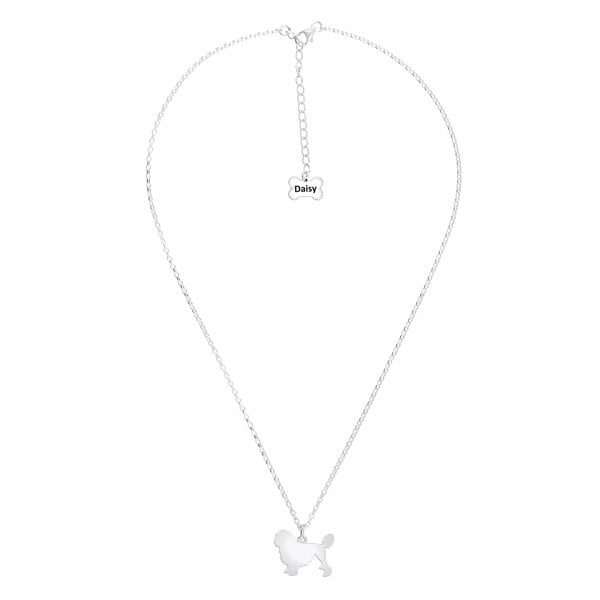 Mylee London Lowchen Silhouette Silver Necklace - Personalised