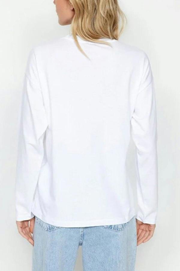 WOVCOR Thick Basic Crew Neck Knit T-Shirt
