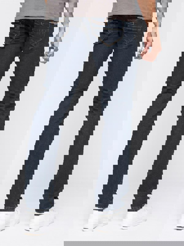 Crosshatch Farrowed Stretch Denim Jeans Raw Wash
