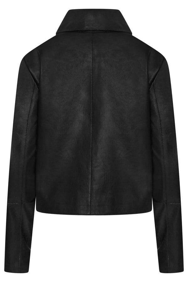 Pelle D’annata Megan Pelle D’annata Real Leather Jacket in Black