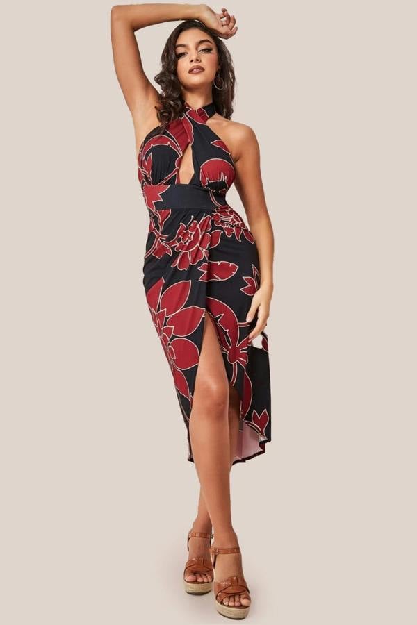 Printed Crossover Midi - Black DR3603