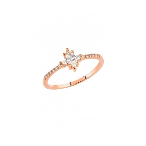 Spero London Marquise Solitaire Sterling Silver Ring