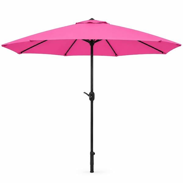 The Garden Marketplace 2.7M Wide Garden Parasol Tilt and Crank