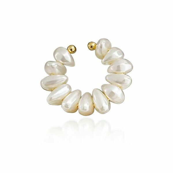 The Colourful Aura Baroque Pearl Climber Ear Cuff Earring
