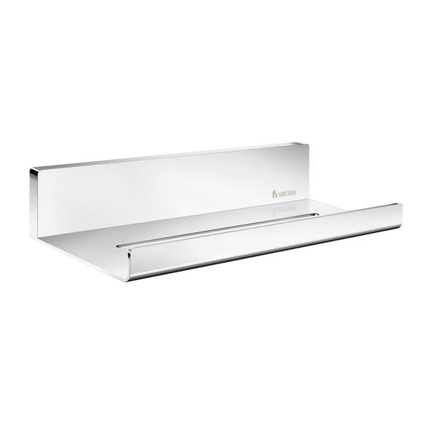 Chromed stainless steel shower shelf