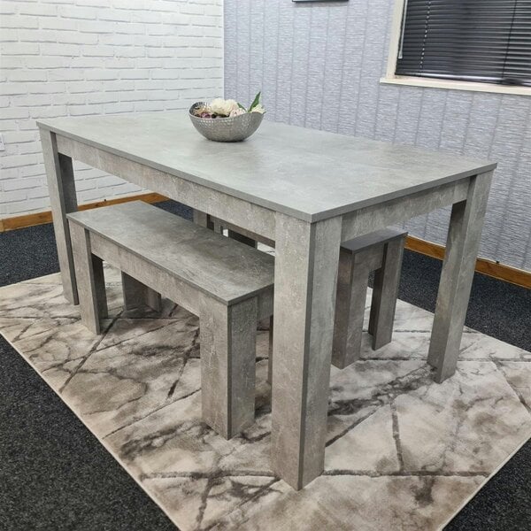 Kosy Koala Dining Table Set with 2 Benches Dining Room and Kitchen table set of 2