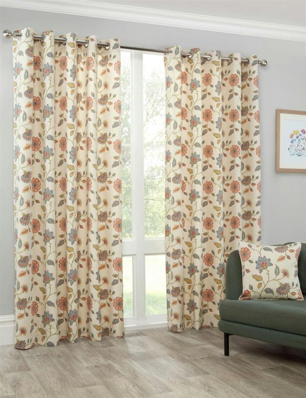 Sundour Shelley Faux Embroidery Eyelet Curtains