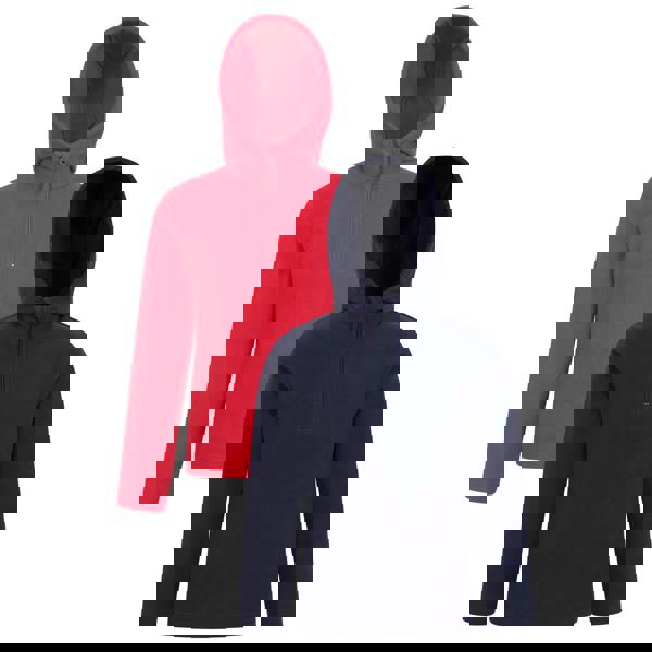 Mountain Warehouse Childrens/Kids Camber Quarter Zip Hoodie (Pack Of 2) - Navy/Red