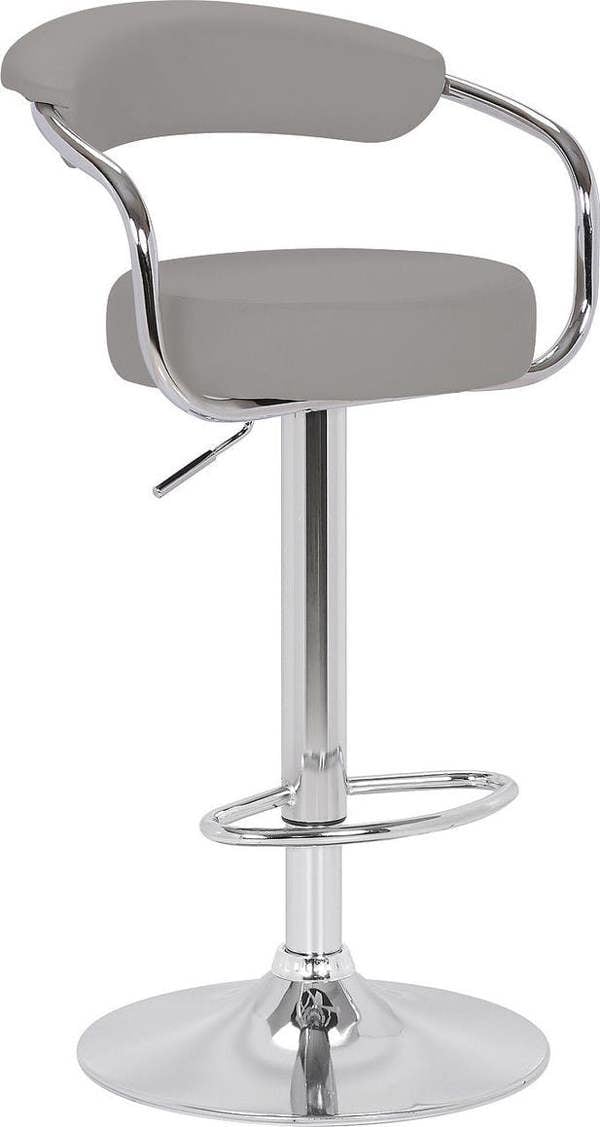 Lamboro Zenith Kitchen Bar Stool, Height Adjustable Swivel Gas Lift, Home Bar & Breakfast Barstool, Slate Grey