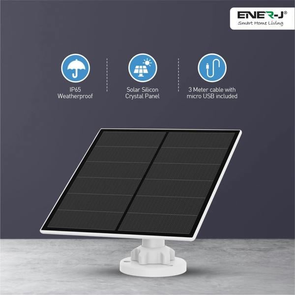 ENER-J Smart Wireless Twin Floodlight Outdoor Camera with Sensor, Alexa & Google Home Compatible, App & Voice Control