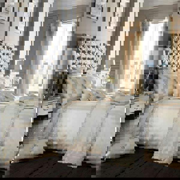 Smart Living Onyx Duvet Cover and Pillowcase Set - Cream