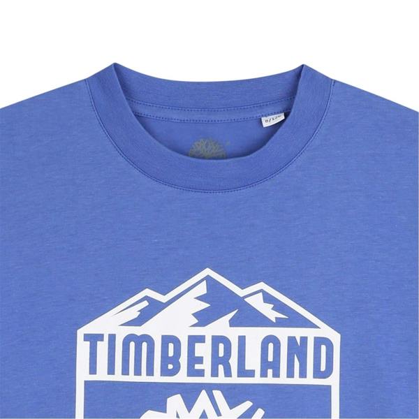 Timberland Childrens/Kids Logo Crew Neck T-Shirt - Blue - 