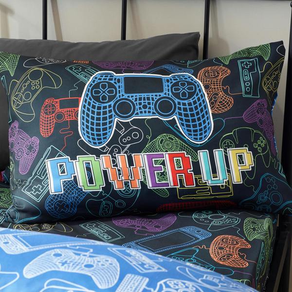 Catherine Lansfield Power Up Gamer So Soft Duvet Cover Set Black