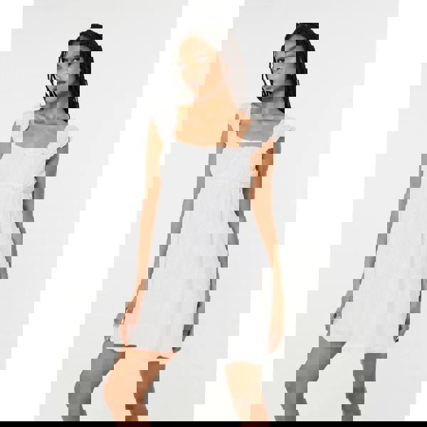 Pink Vanilla Babydoll Broderie Dress